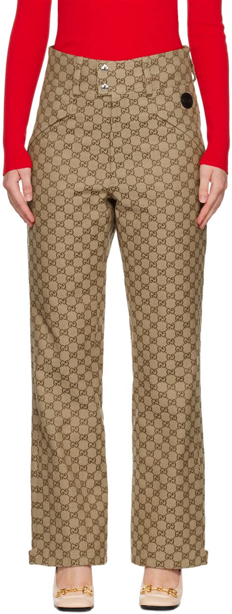 brown gucci trousers|Gucci trousers prices.